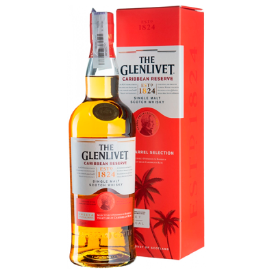 Виски Glenlivet Caribbean Reserve Single Malt Speyside in gift box 0,70 л фото