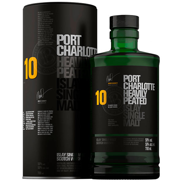 Виски Bruichladdich Port Charlotte 10 years old Single Malt Islay in tube 0,7 л фото