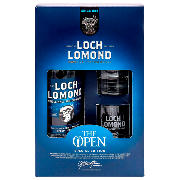 Виски Loch Lomond The Open Special Edition 150 Single Malt Highland with 2 glasses in gift box 0,7 л фото