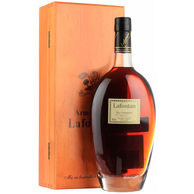 Арманьяк Lafontan Millesime Bas-Armagnac in wooden box 1983 0,70 л фото