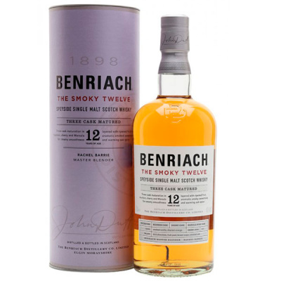 Виски Benriach 12 Years Old The Smoky Twelve Single Malt Speyside in tube 0,7 л фото