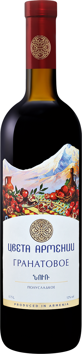 Плодовое вино Полусладкое Mrgashen Tsveta Armenii Pomegranate Wine 0,75 л фото