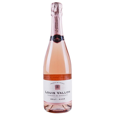 Вино игристое Розовое Брют Louis Vallon Cremant de Bordeaux Brut Rose 0,75 л фото