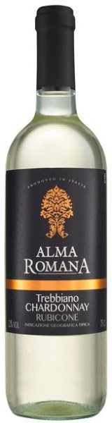 Вино Белое Сухое Alma Romana Trebbiano Chardonnay Rubicone 2024 0,75 л фото