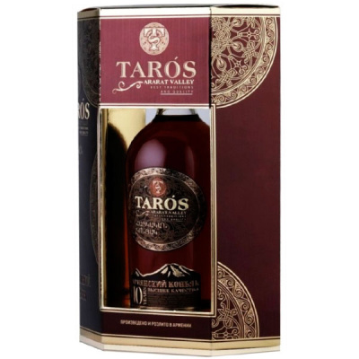 Бренди Taros 10 Years Old in gift box 0,50 л фото