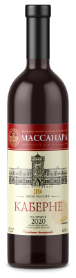 Вино Красное Полусладкое Massandra Cabernet Semisweet 2022 0,75 л фото