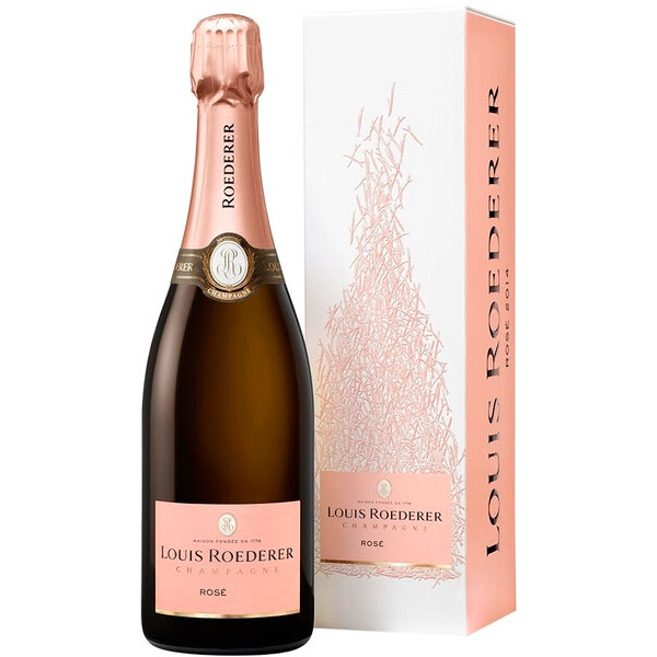 Вино игристое Розовое Брют Louis Roederer Rose Brut Champagne in gift box 2016 0,75 л фото