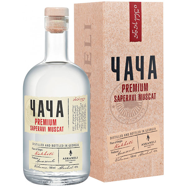 Чача Askaneli Premium Saperavi Muscat in gift box 0,5 л фото
