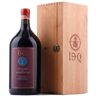 Вино Красное Сухое Dei Maria Caterina Bossona Vino Nobile di Montepulciano Riserva in wooden box 2013 1,5 л фото