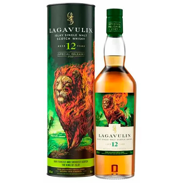 Виски Lagavulin 12 Years Old Cask Strength Single Malt Islay Release 2021 in tube 0,7 л фото