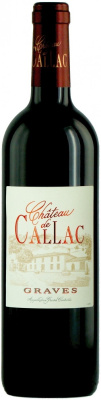Вино Красное Сухое Chateau de Callac Rouge Graves 2020 0,75 л фото