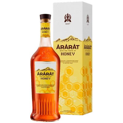 Бренди Ararat Honey 30% in gift box 0,5 л фото