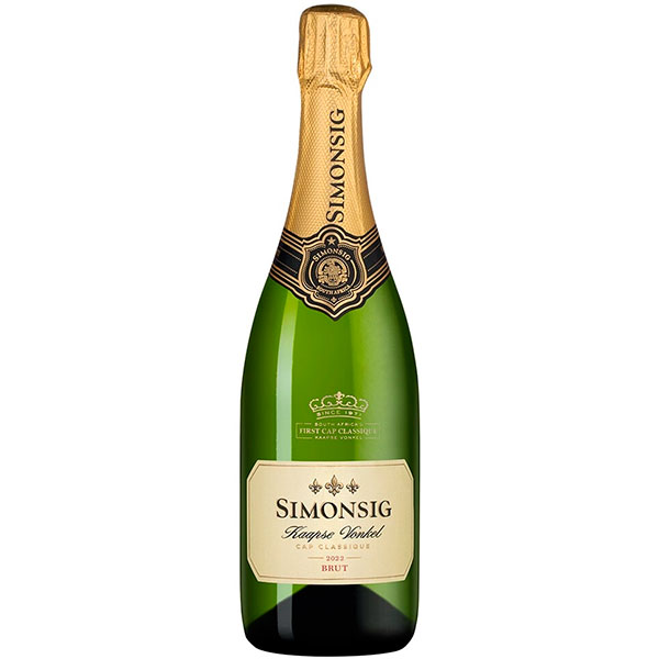 Вино игристое Белое Брют Simonsig Kaapse Vonkel Cap Classique Brut 2022 0,75 л фото