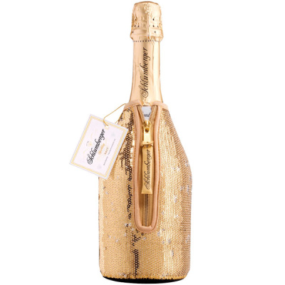 Вино игристое Белое Брют Schlumberger Sparkling Brut Klassik in Bottle Cooler with sequins 0,75 л фото