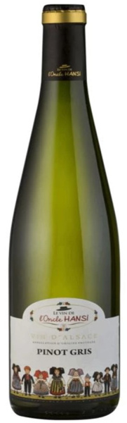 Вино Белое Полусухое Le Vin de L'Oncle Hansi Pinot Gris 2021 0,75 л фото