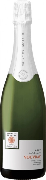 Вино игристое Белое Брют Diamant de Loire Brut Vouvray 0,75 л фото