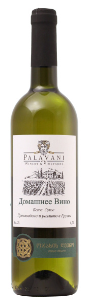 Вино Белое Сухое Palavani Georgian Homemade Blanc 2022 0,75 л фото