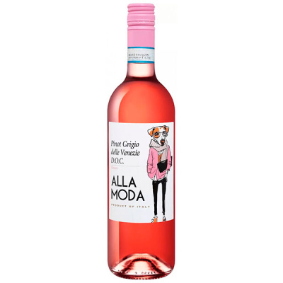 Вино Розовое Сухое Alla Moda Pinot Grigio Rosato delle Venezie 2021 0,75 л фото
