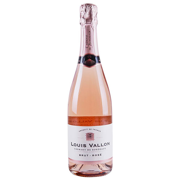 Вино игристое Розовое Брют Louis Vallon Cremant de Bordeaux Brut Rose 0,75 л фото