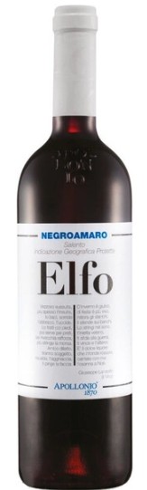 Вино Красное Сухое Apollonio Elfo Negroamaro Salento 2023 0,75 л фото