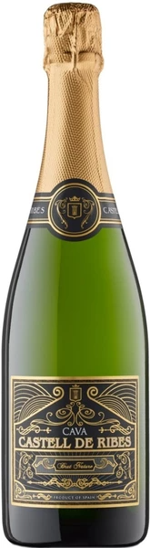 Вино игристое Белое Брют Castell de Ribes Brut Nature Cava 0,75 л фото