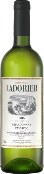 Вино Белое Сухое Ladorier Chardonnay 2021 0,75 л фото