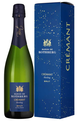 Вино игристое Белое Baron de Rothberg Mittelrhein Cremant Brut in gift box 2021 0,75 л фото