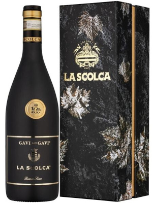 Вино Белое Сухое La Scolca Gavi dei Gavi Black in gift box 2019 0,75 л фото