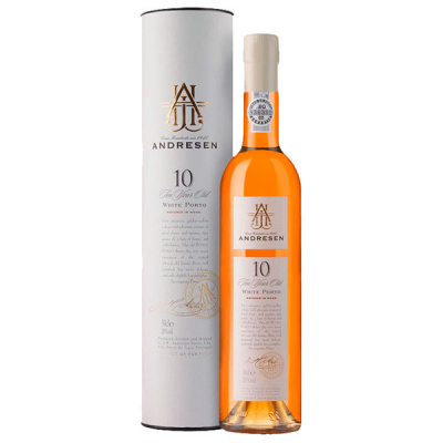 Портвейн Andresen White 10 Year Old in tube 0,50 л фото