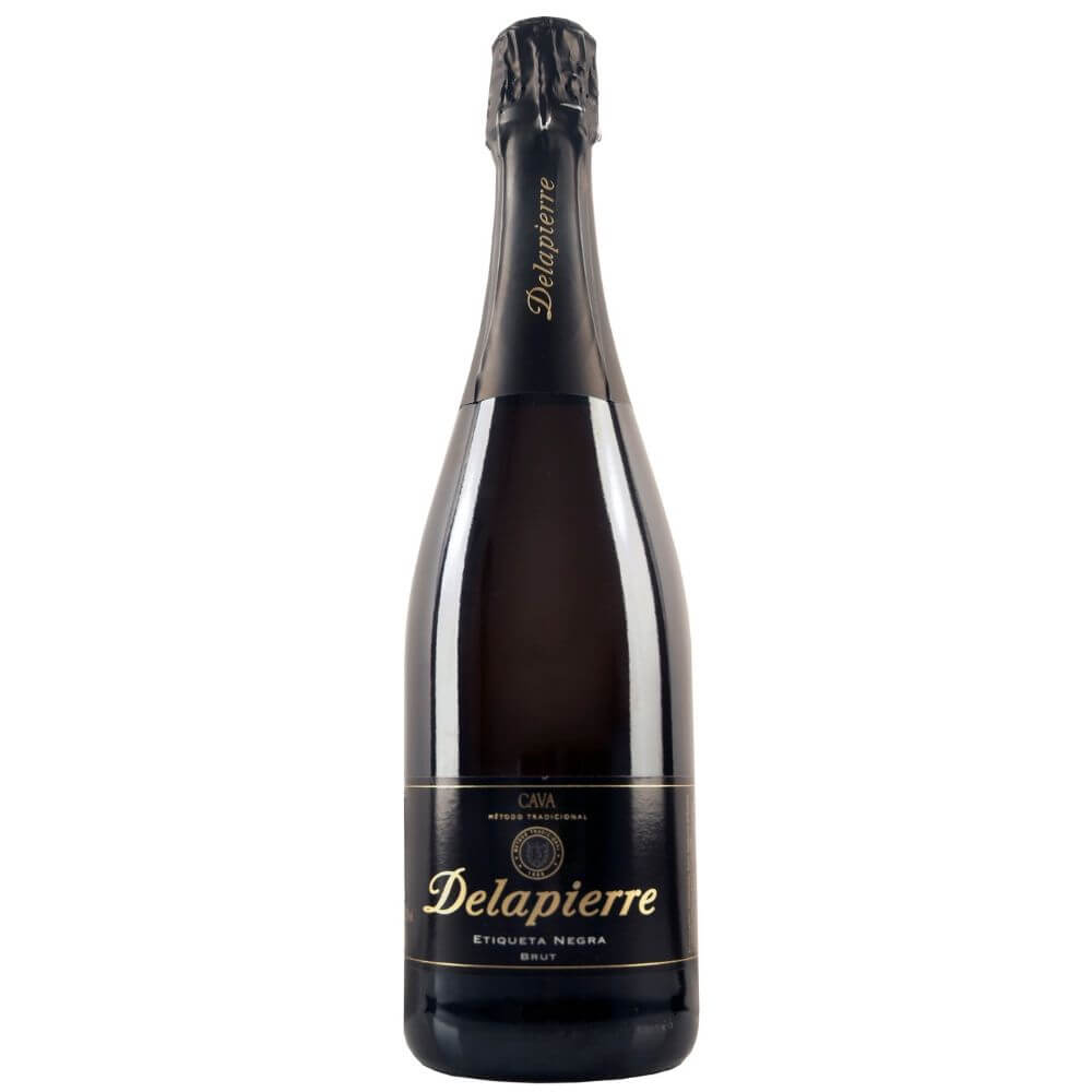 Вино игристое Белое Брют Delapierre Etiqueta Negra Brut Cava 2024 0,75 л фото
