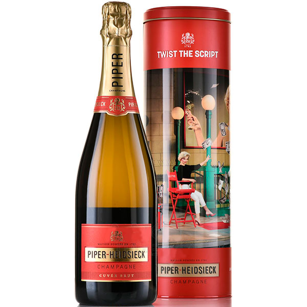 Вино игристое Белое Брют Piper-Heidsieck Brut Champagne in tube Marilyn Monroe 0,75 л фото