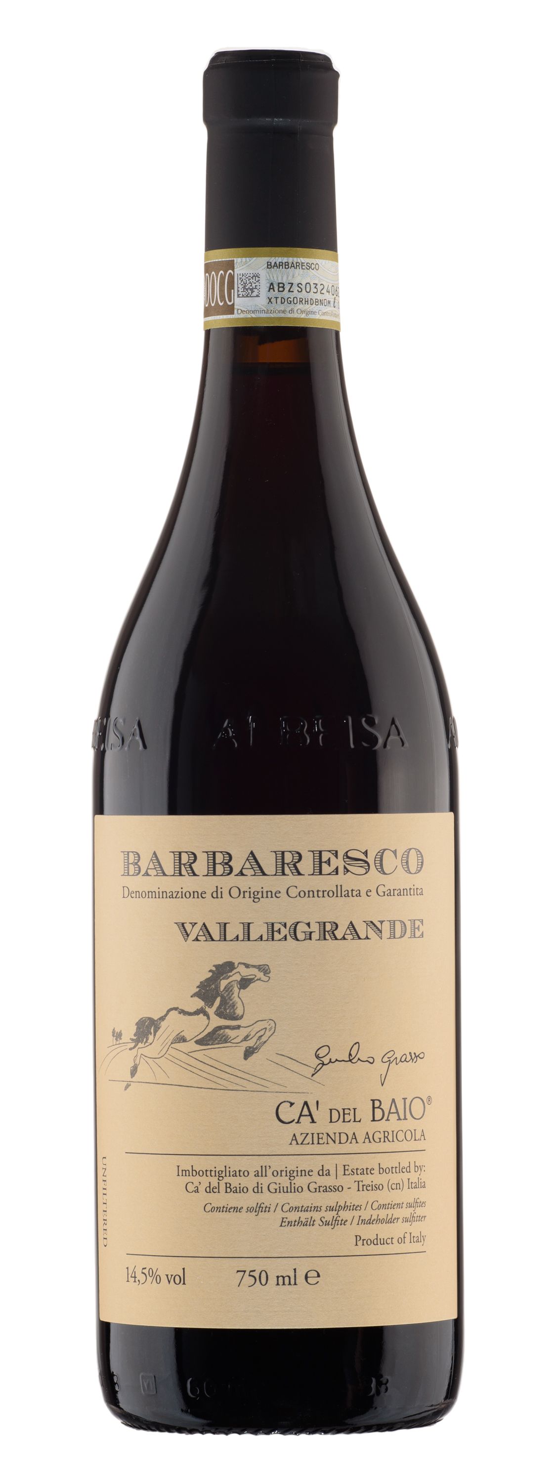 Вино Красное Сухое Ca' Del Baio Barbaresco Vallegrande 2023 0,75 л фото