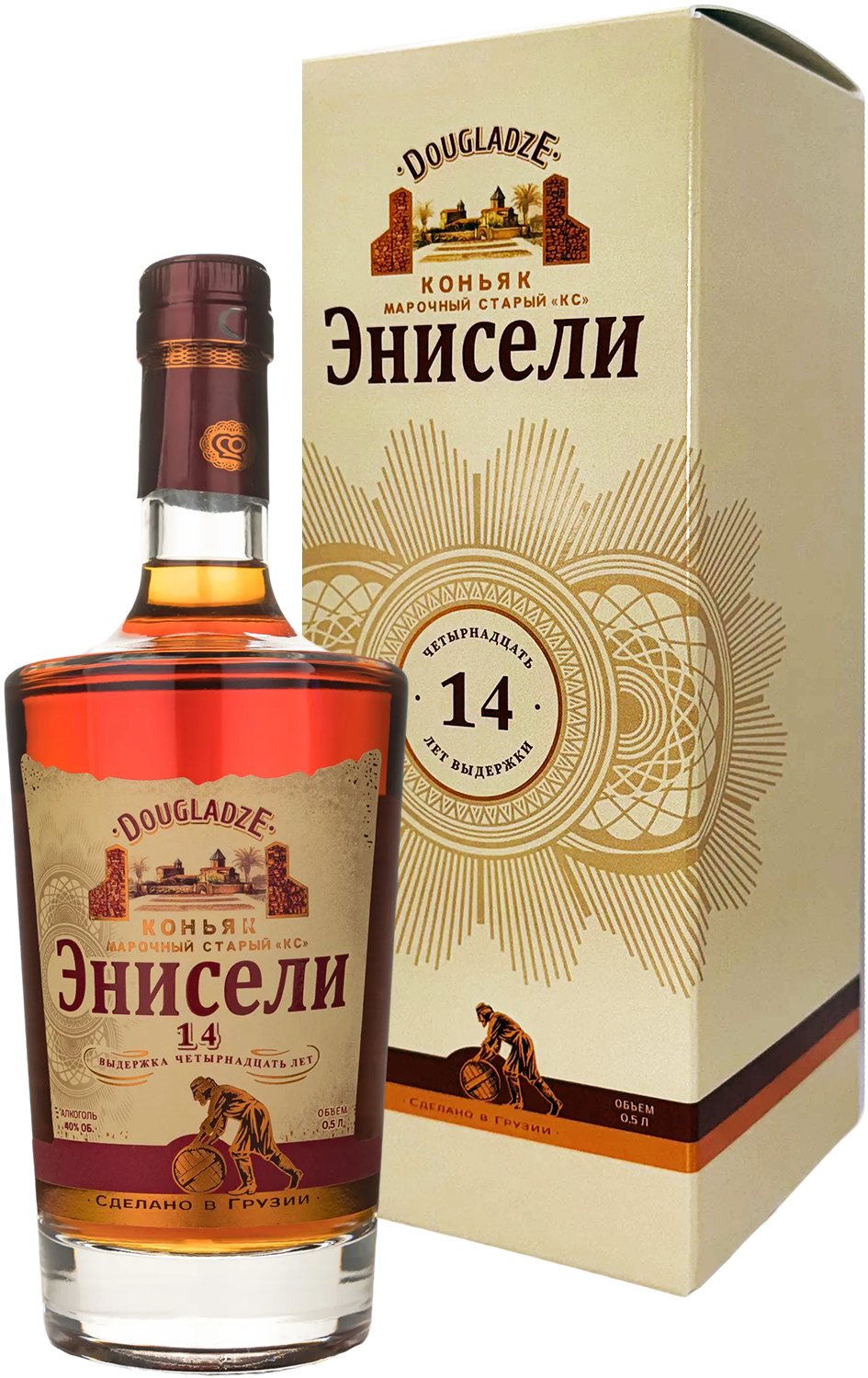 Бренди Дугладзе Энисели 14 yo in gift box 0,5 л фото