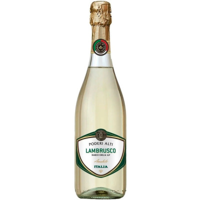 Вино игристое Белое Полусладкое Poderi Alti Lambrusco Bianco Emilia 0,75 л фото