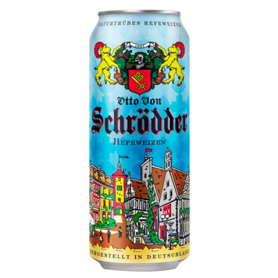 Пиво Otto Von Schrodder Hefeweizen in can 0,50 л фото