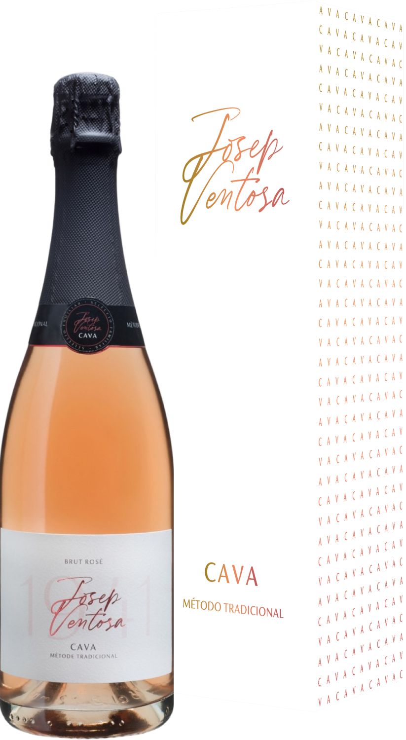 Вино игристое Josep Ventosa Cava Brut Rose in gift box 0,75 л фото