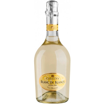 Вино игристое Белое Сухое Cavatina Blanc de Blancs Extra Dry Spumante Veneto 0,75 л фото