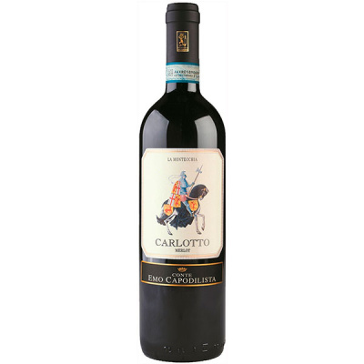 Вино Красное Сухое Conte Emo Capodilista La Montecchia Carlotto Merlot Colli Euganei 2017 0,75 л фото