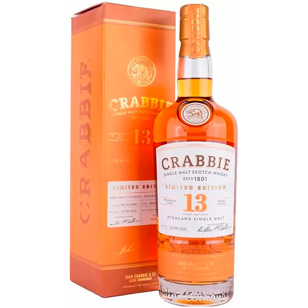 Виски Crabbie 13 Years Old Tokaji Single Malt Highland in gift box 0,70 л фото