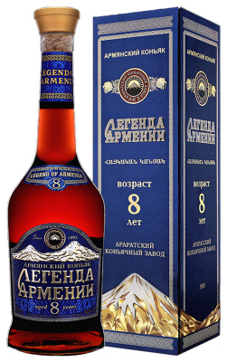 Бренди Legend Of Armenia 8 YO in gift box 2013 0,5 л фото