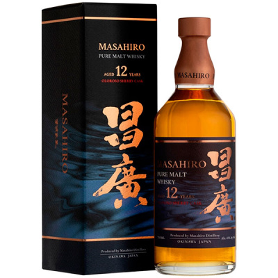 Виски Masahiro 12 Years Old Pure Malt Oloroso Sherry Cask in gift box 0,70 л фото