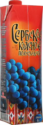 Вино Красное Полусладкое Vino Zupa Serbskoye Krasnoye 1 л фото