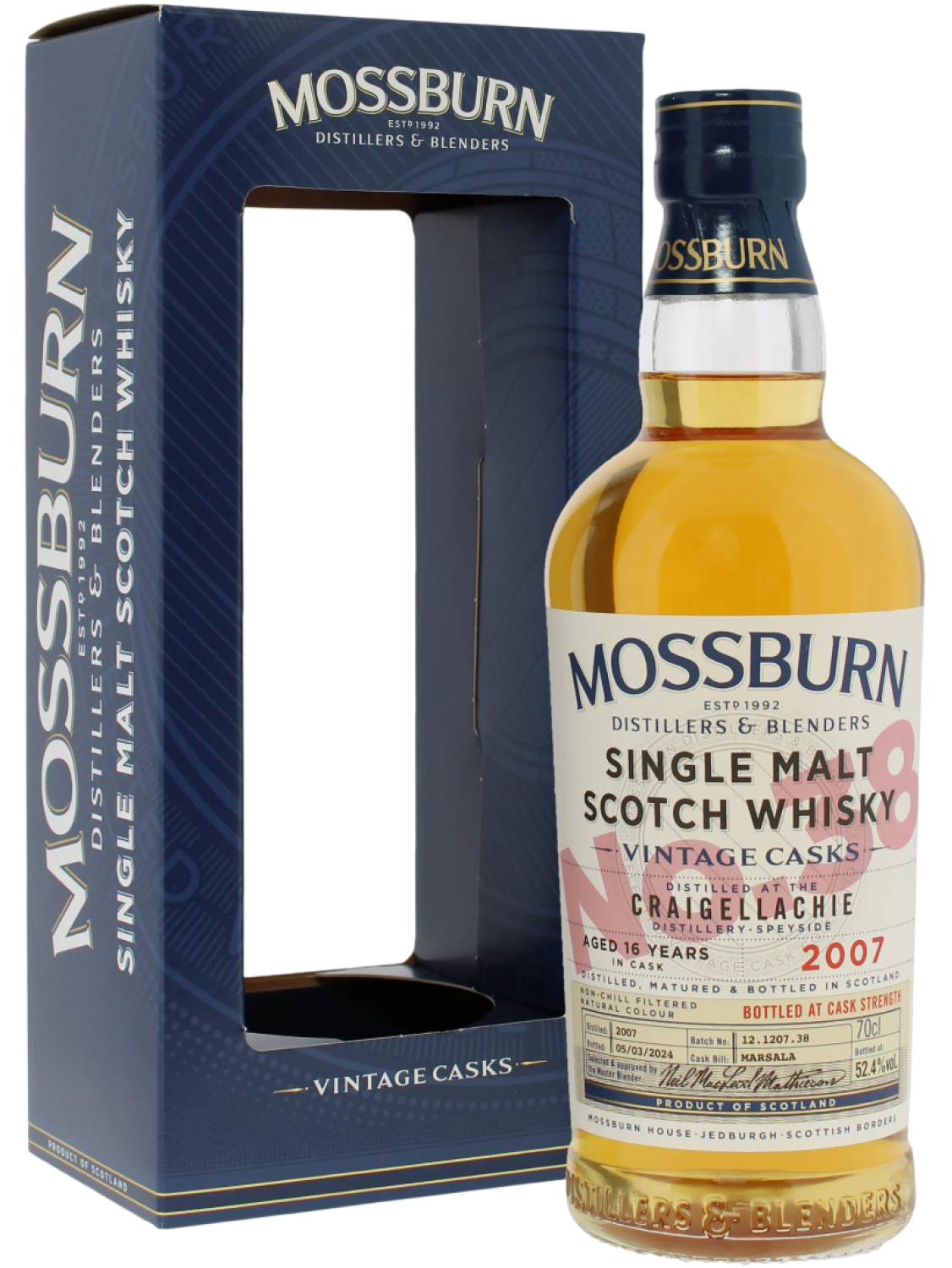 Виски Mossburn Craigellachie 16 Year Old Vintage Casks in gift box 0,7 л фото