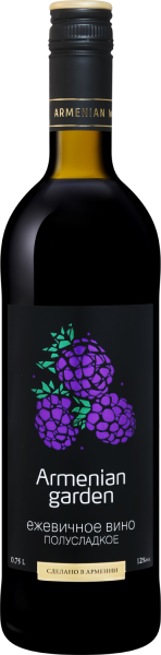 Плодовое вино Армениан Гарден Ежевичное красное полусладкое 12% 0,75 л фото