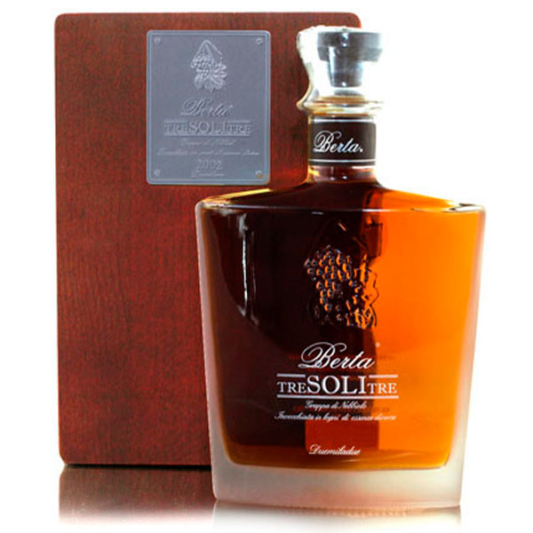 Граппа Berta Tre Soli Tre in wooden box 2003 0,7 л фото