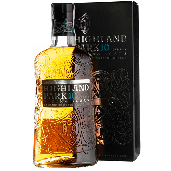 Виски Highland Park 10 Years Old Single Malt Orkney in gift box 0,7 л фото
