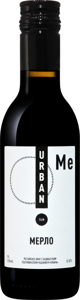 Вино Красное Сухое Urban Sun Merlot Kuban 0,187 л фото