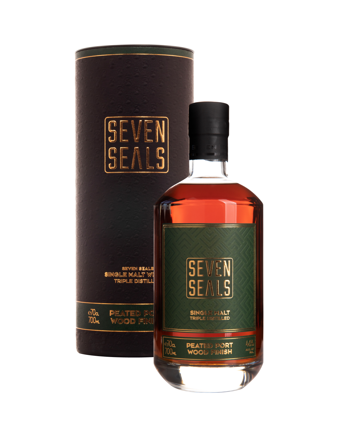 Виски Seven Seals Peated Port Wood Finish Single Malt in tube 0,7 л фото