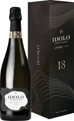 Вино игристое Розовое Брют Idolo Brut Rose in gift box 2023 0,75 л фото