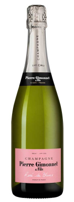 Вино игристое Розовое Экстра Брют Pierre Gimonnet & Fils Rose de Blancs Premier Cru Brut Champagne 2022 0,75 л фото